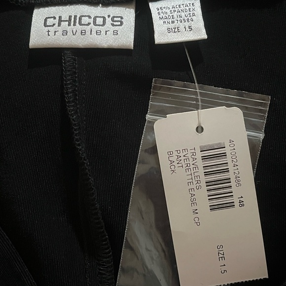 Chico's Travelers Cropped Wide Leg Pants- Flawed - Picture 6 of 9